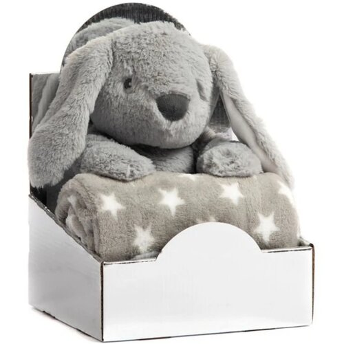 Bbo set plišana igračka + ćebence Rabbit Grey Cene