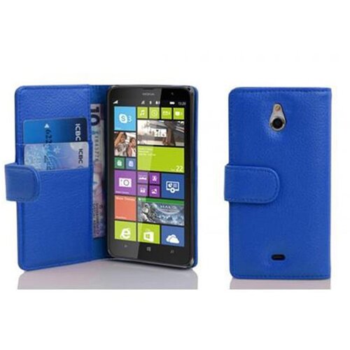 Cadorabo Ohi&scaron;je, združljivo z Nokia Lumia 1320 v mornarsko modra - Za&scaron;čitni ovitek iz teksturiranega umetnega usnja in žep za kartice, (20550745) Cene