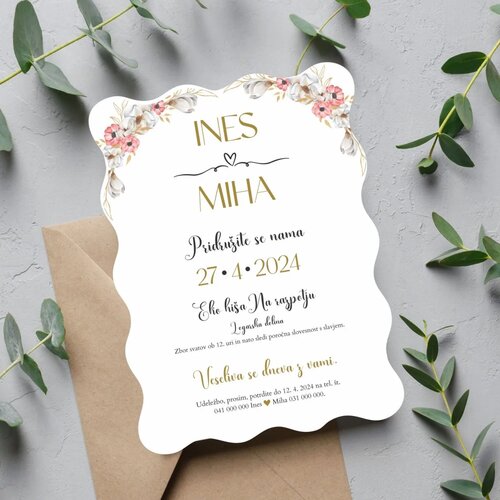  Poročna vabila MINIMALISTIČNA PORMIN 303 Cene