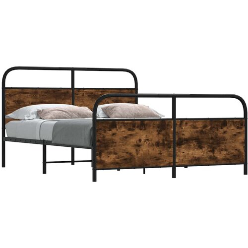 VidaXL Metalni okvir kreveta bez madraca boja hrasta 200x200 cm Slike