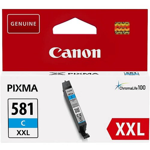 Canon Po&amp;scaron;kodovana embalaža: kartu&amp;scaron;a CLI-581C XXL (modra), original Slike