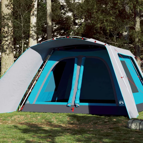 vidaXL Družinski šotor s predprostorom 9 oseb moder hitra postavitev