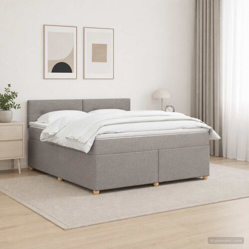  Boxspring krevet s madracem Sivosmeđa 160 x 200 cm Tkanina Cene