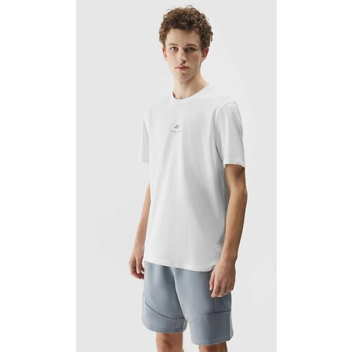 4f Men's Plain T-Shirt Regular - White Cene