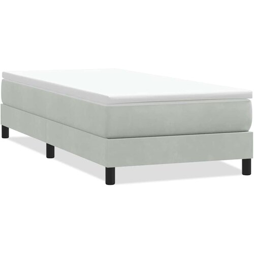 Box Spring krevet bez madraca svijetlo sivi 80x210 cm samt Slike