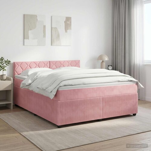  Boxspring krevet s madracem Ružičasta 140 x 200 cm Bar&scaron;un Cijene