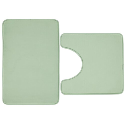 Catherine Lansfield Svijetlo zelene kupaonske prostirke u setu 2 kom za WC 50x80 cm Anti-Bacterial &amp;ndash; Slike