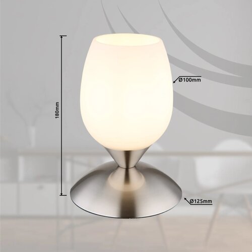 Globo 24007N - Stona lampa na dodir KUWAITA 1xE14/25W/230V hrom Slike