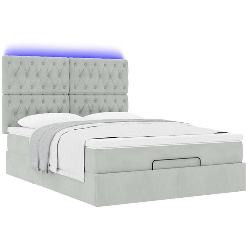  Otomanski krevet s madracima i LED 140x190 cm bar&amp;scaron;unasti Slike