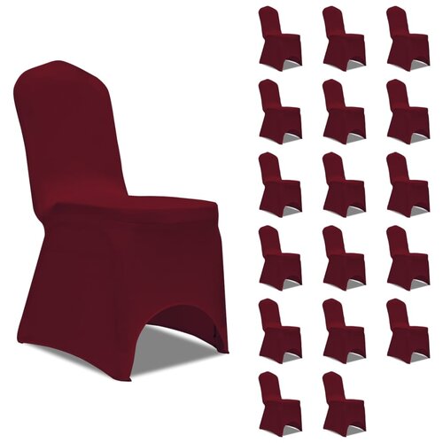 VidaXL Navlake za stolice rastezljive bordo 18 kom Slike