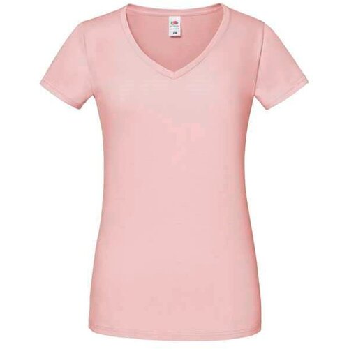 Fruit Of The Loom Pudrowa koszulka damska Iconic Vneck Cene