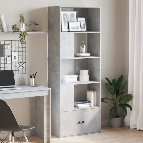  Regal za knjige boja betona 70 x 36 x 189 cm konstruirano drvo Slike