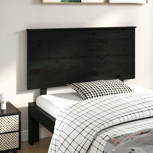 vidaXL uzglavlje za krevet crni 124 x 6 x 82,5 cm od masivne borovine Cijene
