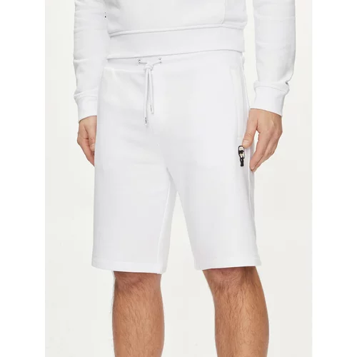 Karl Lagerfeld Športne kratke hlače 705032 542900 Bela Regular Fit