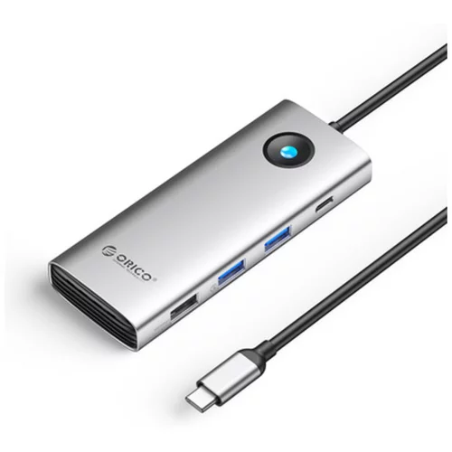 Orico prikljucna postaja USB-C, 8 v 1, 3xUSB-A, USB-C, HDMI