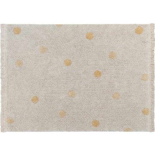 Lorena Canals Oker žuti/krem periv/ručno rađen pamučan dječji tepih 120x160 cm Hippy Dots Honey – Cijene