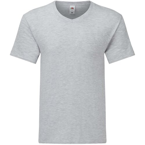 Fruit Of The Loom Szara koszulka męska Iconic V-Neck Slike