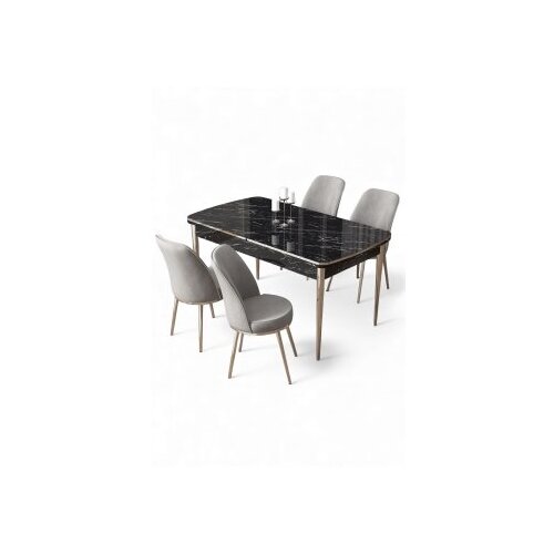 Hanah home trpezarijski set, 5 dijelova, siva Cijene