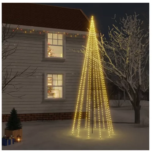  Božično drevo s konico 732 toplo belih LED lučk 500 cm