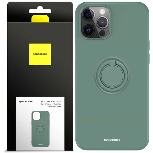 Spacecase SILIKONSKI OVITEK RING ZA IPHONE 12 PRO MAX TEMNO ZELEN OVITEK, (21964034) Cene