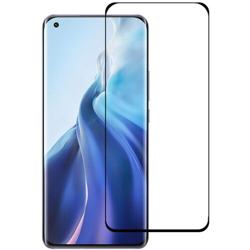  9H kaljeno za&scaron;čitno steklo za Xiaomi MI 11 / Mi 11 Ultra 5G | Črn rob, Full Glue Cene