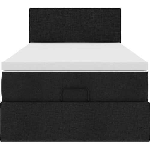 VidaXL otomanski okvir kreveta s madraca crni 80x200cm od tkanine Slike