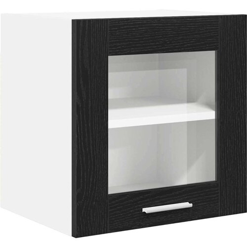 VidaXL viseći ormarić s policom riga 2 pcs crni hrast 40 x 31 x 40 cm Slike
