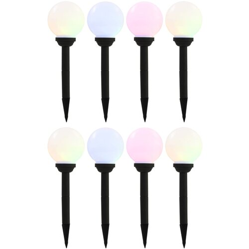  the living store zunanje solarne svetilke 8 kosov led okrogle 15 cm rgb - solarna svetlika, (21749905) Cene