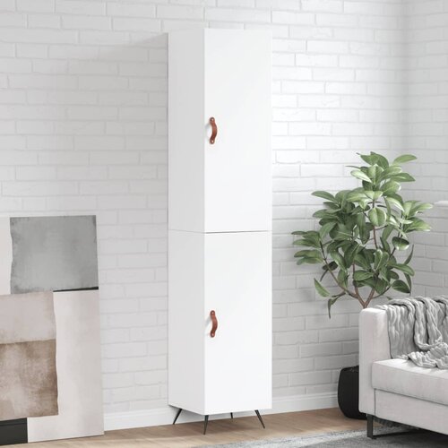vidaXL Visoka omara bela 34,5x34x180 cm inženirski les Cene