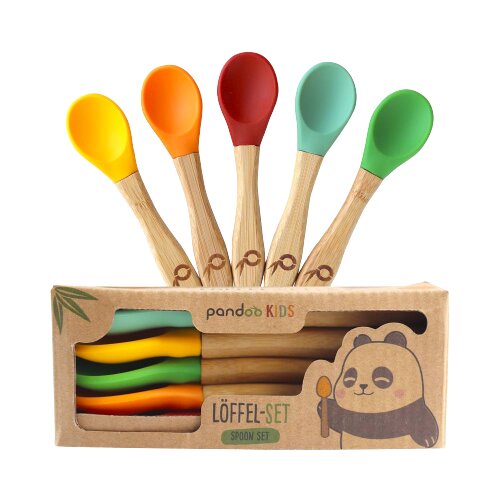 Pandoo Bamboo Spoon Set žličica za djecu 5 kom Cijene