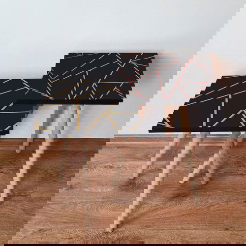 Hanah home 2Shp405 - black blackgoldpink nesting table (2 pieces) Cene
