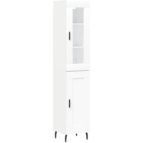 Maison Chic Visoka omara - Komoda - Predalnik bela 34,5x34x180 cm inženirski les, (21719498) Cene