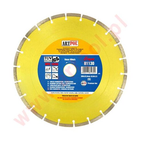 ARTPOL diamantni disk 300 x 32/25.4/22.2 mm segment/ar, (21101503) Slike