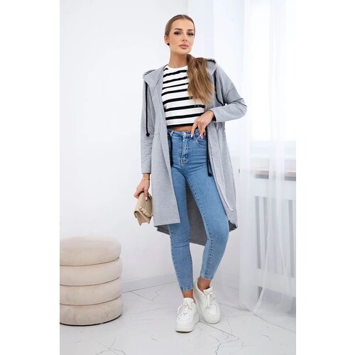 Kesi Coat with a longer back grey Cene