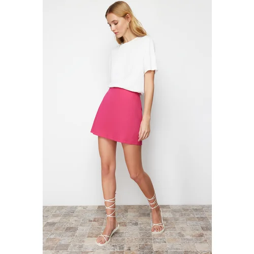 Trendyol Fuchsia High Waist A-Line Mini Woven Skirt