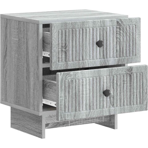  Noćni ormar s ladicama 2 pcs Siva sonoma 43 x 34,5 x 47,5 cm Slike