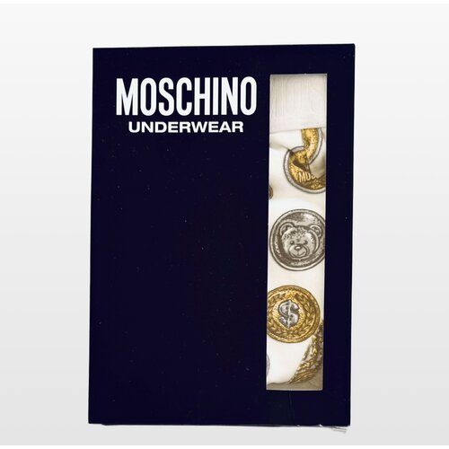 Moschino mu&amp;scaron;ke gaće sa novčanim printom, bele Slike