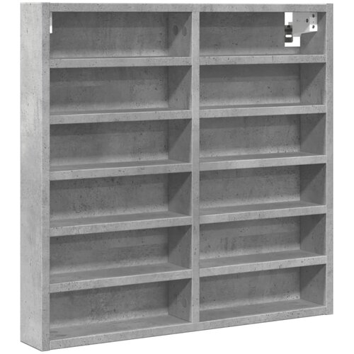  Vitrina siva boja betona 60x8,5x58 cm konstruirano drvo Slike