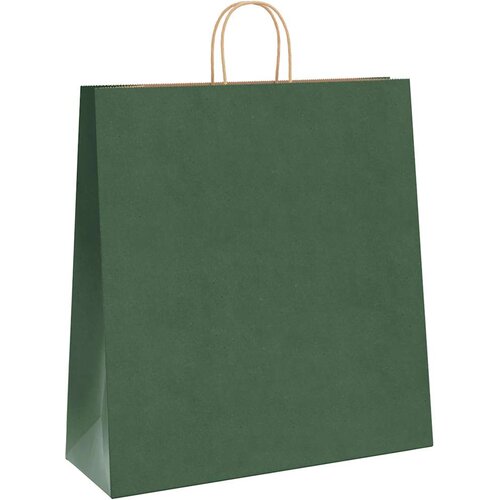  Papirnate vrećice 250 kom s ručkama zelene 45x17x48 cm Slike