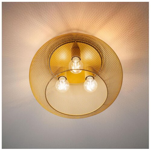  redo 01-3139 - plafonska lampa croket, 3x E27 (maks. 42 w), 230 v, prečnik 40 cm, zlatna Cene