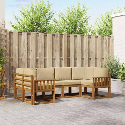  Set vanjskih sofa 6 kom. Prirodna i bež Smeđa 245 x 128,5 x 73 cm Cene
