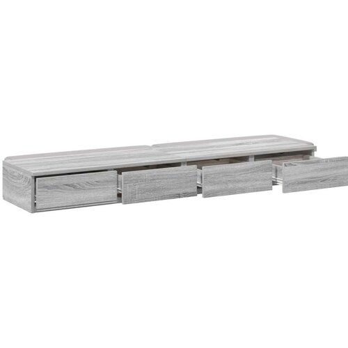  Noćni ormarići Sivi sonoma Konstruirano drvo 160 x 36.5 x 16.5 cm Slike