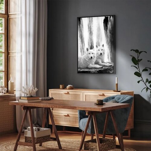  Slika - Forest Love (1 Part) Vertical 80x120 U crnom drvenom okviru Slike