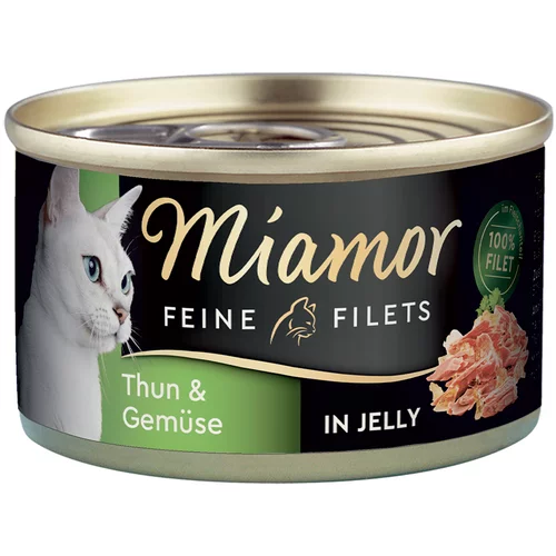 Miamor Ekonomično pakiranje Feine Filets 24 x 100 g - Bijela tuna i povrće u želeu