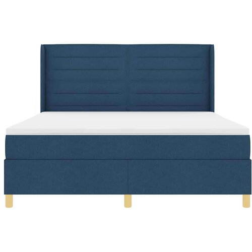 Box spring krevet s madracem Plava 180 x 200 cm tkanina Slike