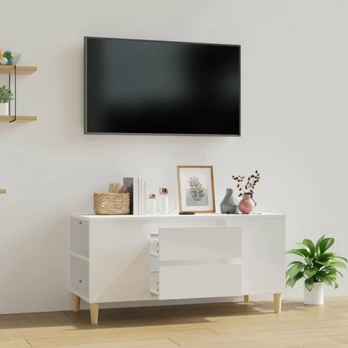 TV ormarić sjajni bijeli 102 x 44 5 x 50 cm konstruirano drvo
