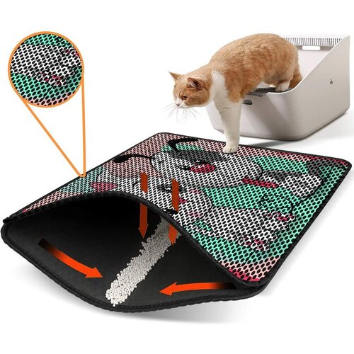 WALLXPERT Nrszn0067 Multicolor Cat Litter Mat Cene