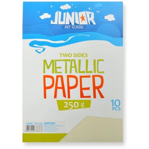Junior jolly Metallic Paper, papir metalik, A4, 250g, 10K, odaberite nijansu Krem Cene