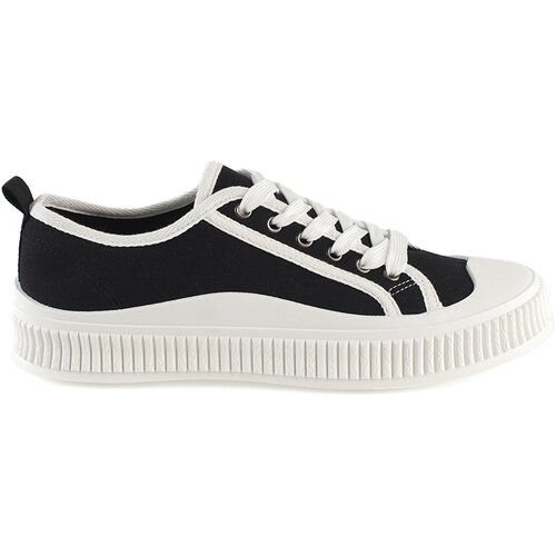 Shelvt Women's black platform sneakers Cene