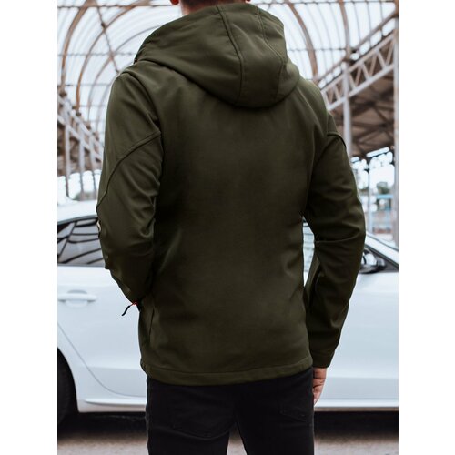 DStreet Green Men's Softshell Jacket with Hood Slike